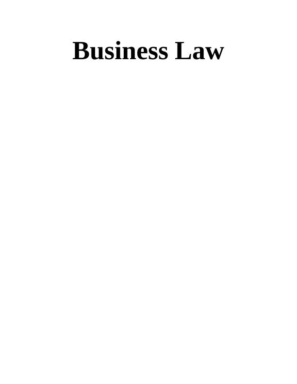 Business Law INTRODUCTION 1: ACTIVITY 1 P1 Action 1 P1 Laws, Standards and Regulations_1