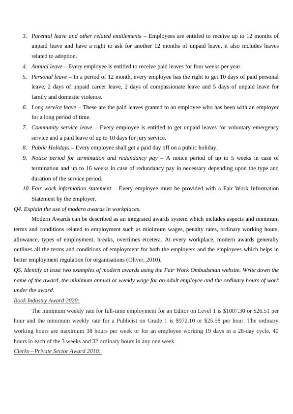 Key Provisions of Fair Work Act 2009 and Other Acts_4