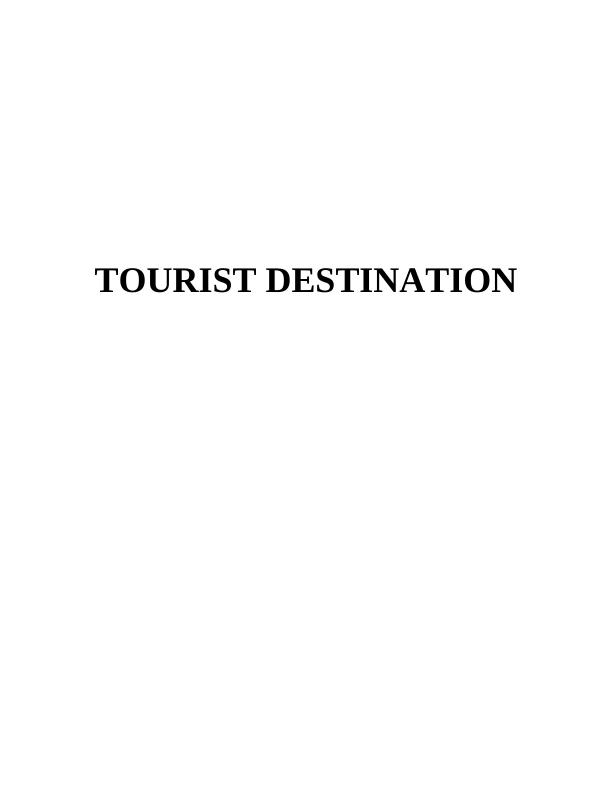 Tourist Destination Report - TUI Group_1