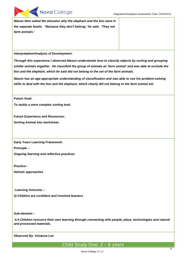 CHC50113: Integrated Workplace Assessment Task Activities_6