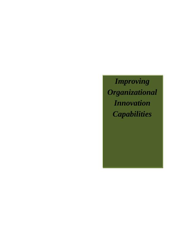 Improving Innovation Capabilities Assignment_1
