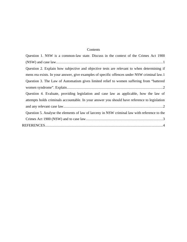 Criminal Law NSW Common Law and Case Law