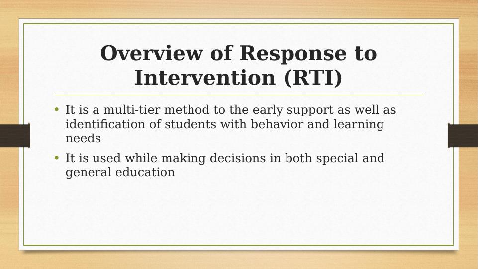 Introduction to Response to Intervention (RTI) for New Educators