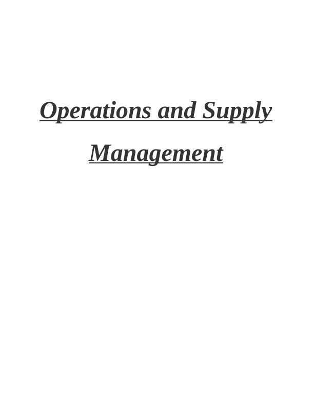 Operations and Supply Management_1