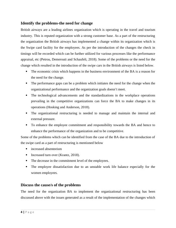 british airways change management case study pdf