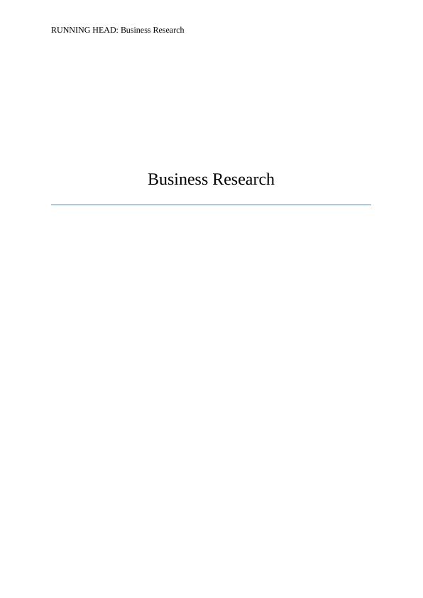 HI6008 Business Research Assignment Solution_1