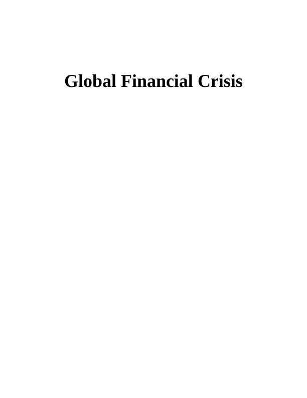 Impact of Global Financial Crisis - DOC_1