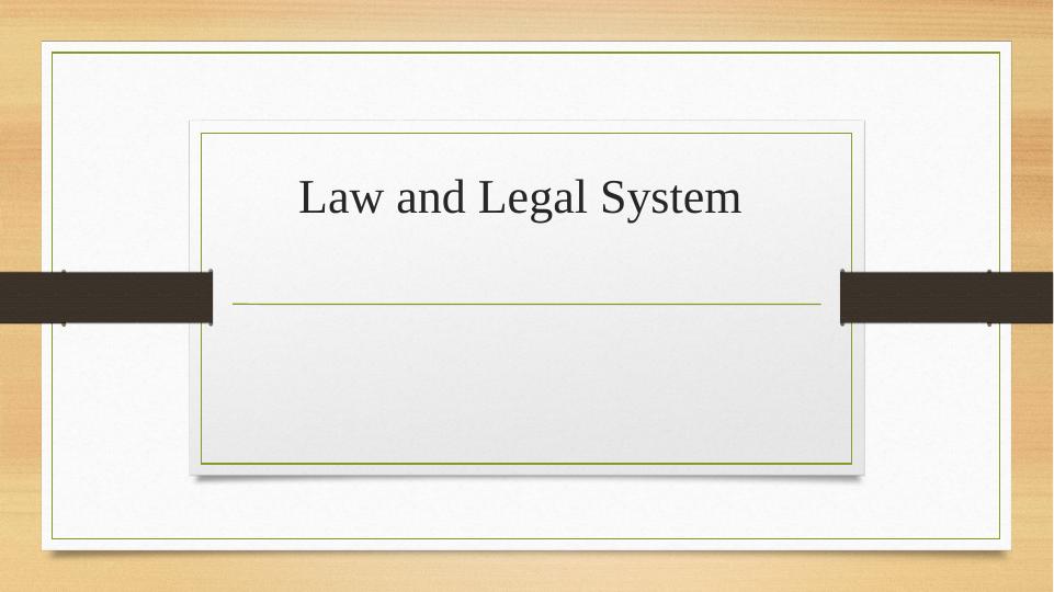 Law and Legal System_1