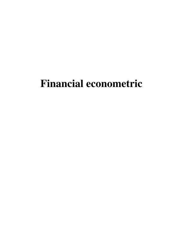 Financial Econometric Analysis: CAPM and Regression_1