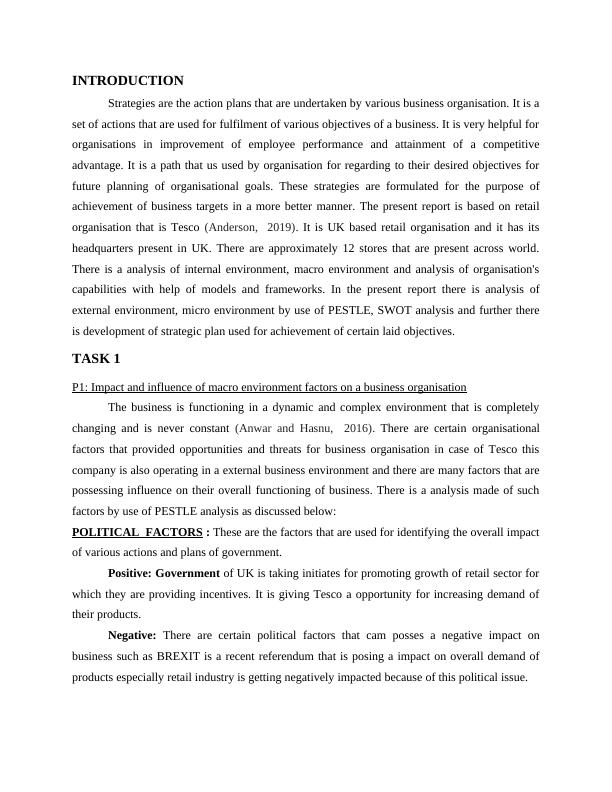 Impact and Influence of Macro Environment Factors on a Business Organisation_3