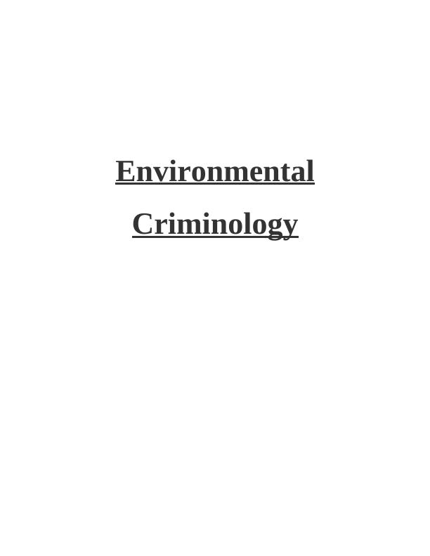 Environmental Criminology - Doc_1