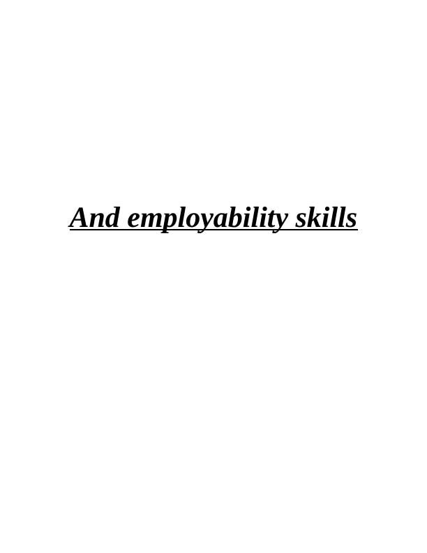 Academic and Employability Skills: Reflection on Learning_1