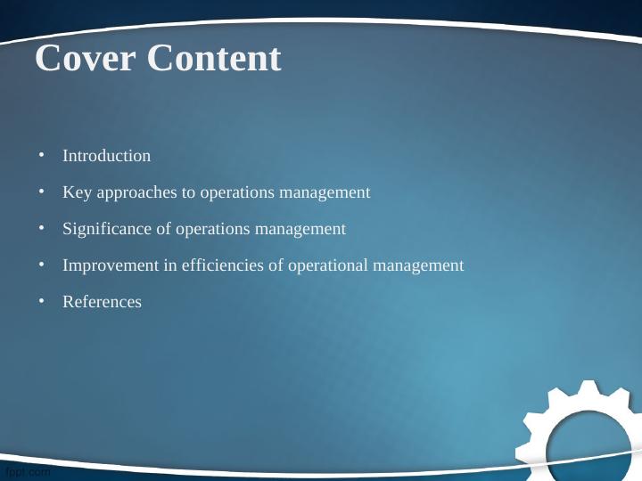 Importance of Operations Management and Key Approaches_2