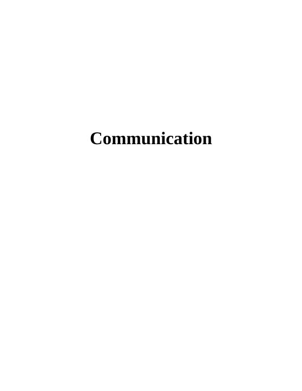 Psychoanalytic Theory of Communication : Report_1