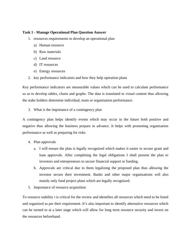 Report on Effective Management of Operations Plans_2