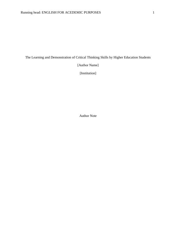 Paper on Demonstration of Higher-order Thinking Skills_1