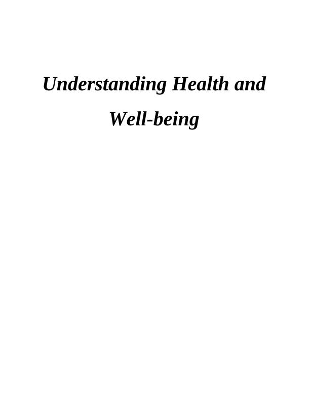 Understanding Health and Well-being_1