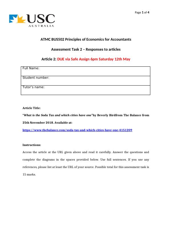 ATMC BUS502 Principles of Economics for Accountants_1