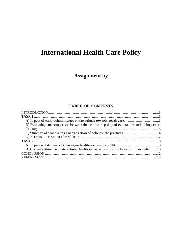 International Health Care Policy_1