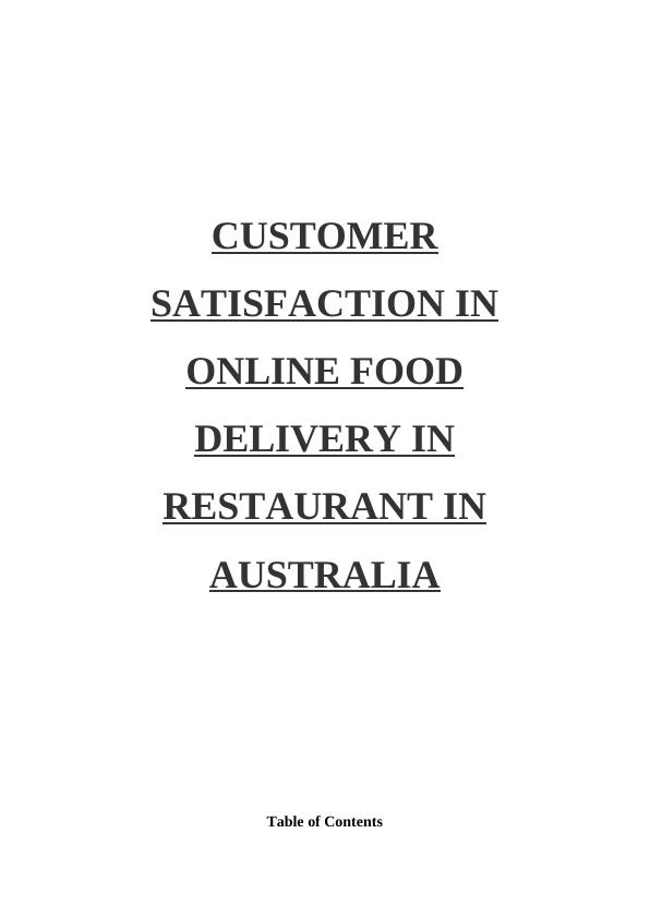 Customer Satisfaction in Online Food Delivery in Australia_1