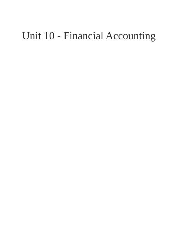 Unit 10 - Financial Accounting_1