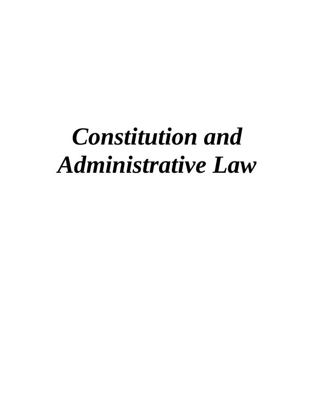 Constitution and Administrative Law_1