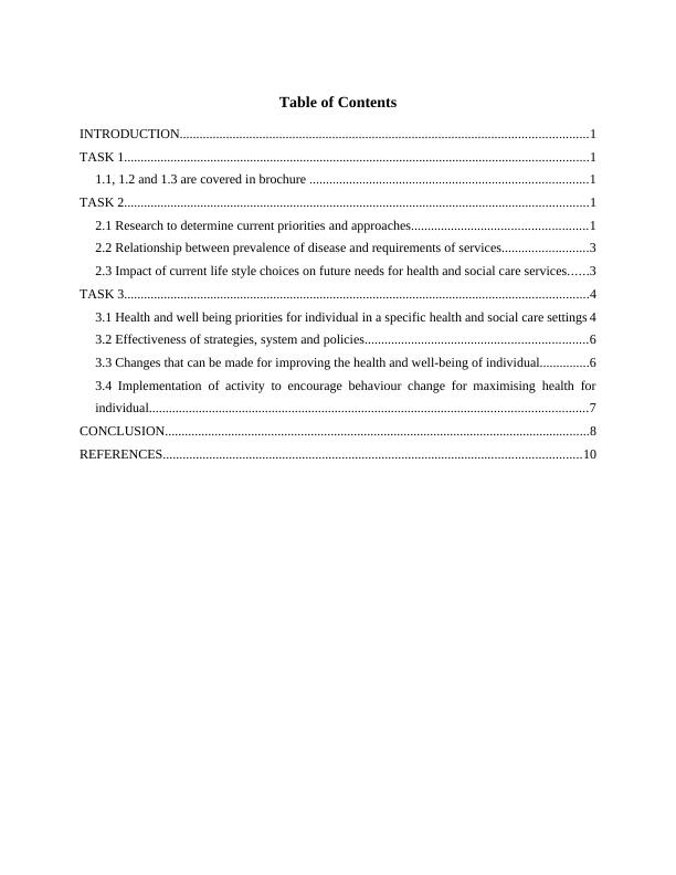 Role of Public Health and Social Care : Assignment_2