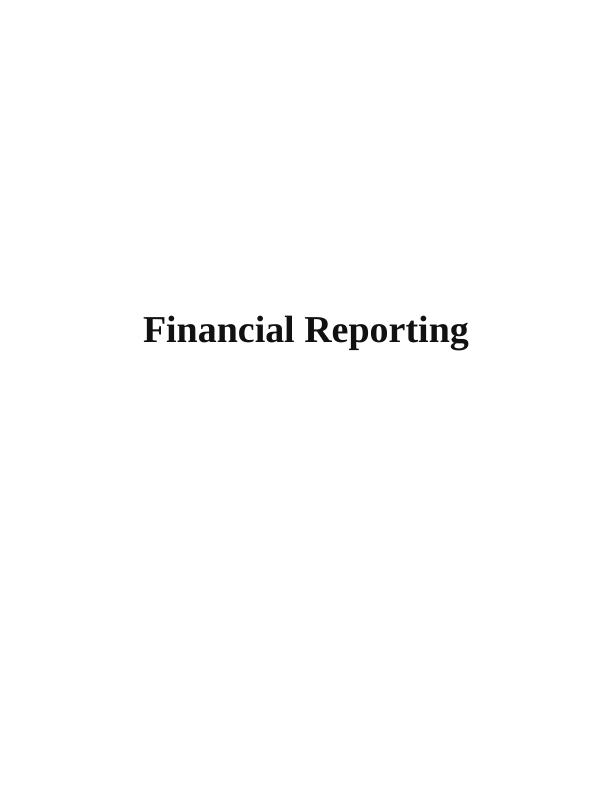 Financial Reporting Assignment (Solution)_1