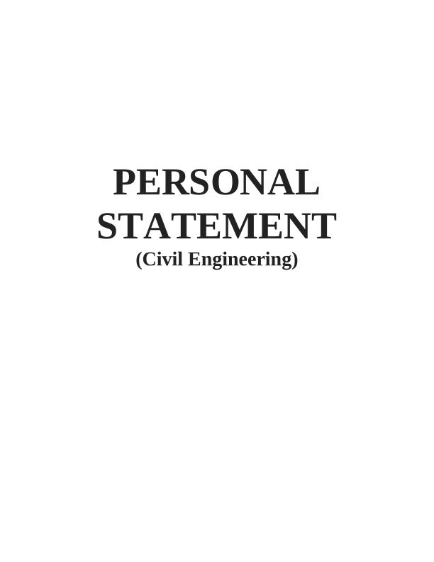 Personal Statement (Civil Engineering)_1