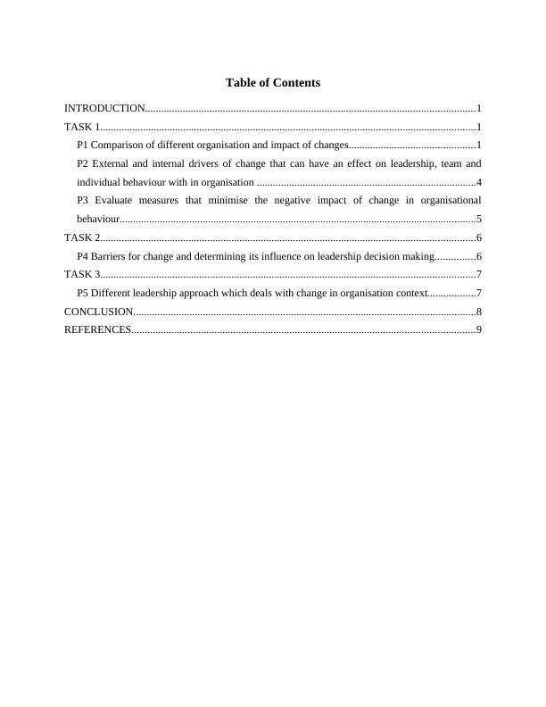 Pdf Understanding And Leading Change Assignment Sample