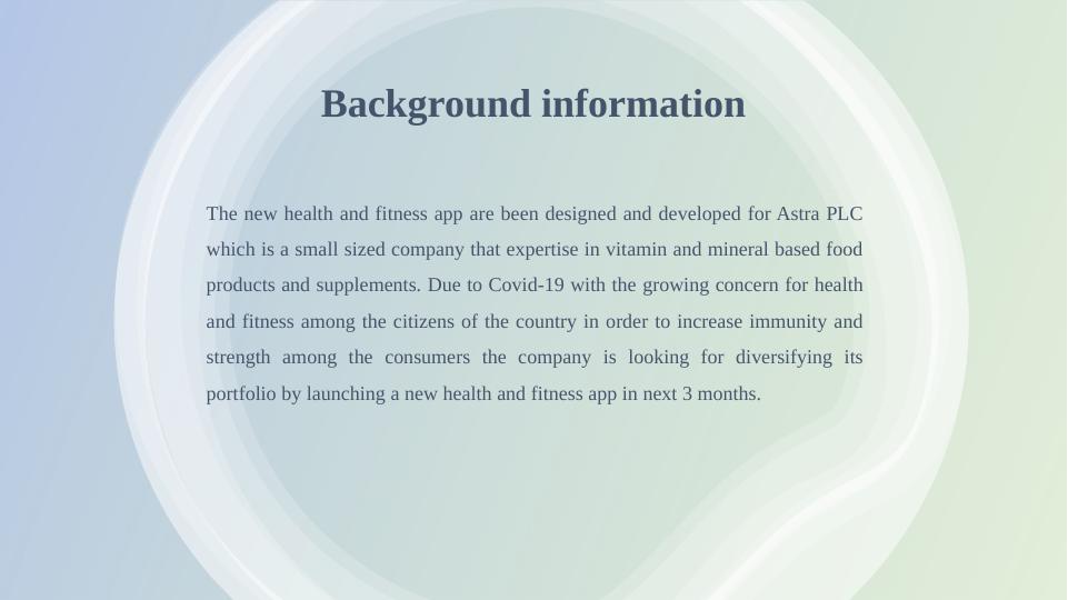 Development of Health and Fitness App for Astra PLC_4