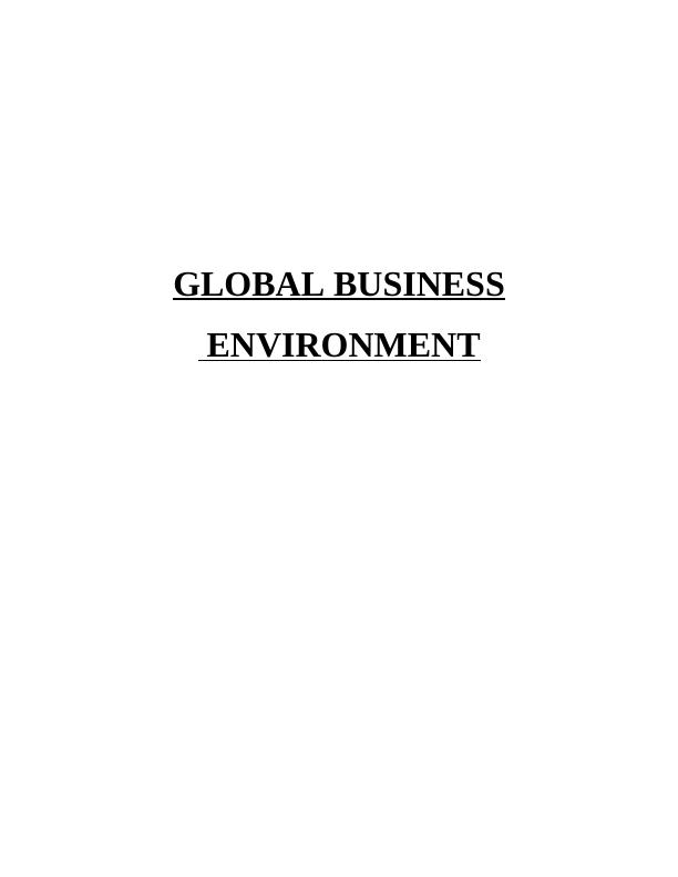 Global Business Environment Report - Nike_1