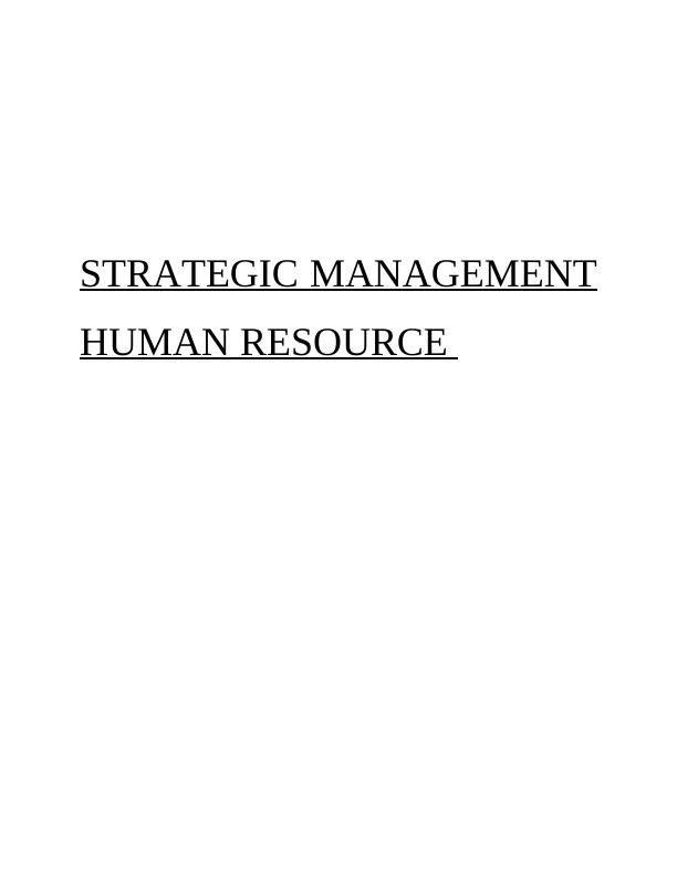 Strategic Management and Human Resource_1