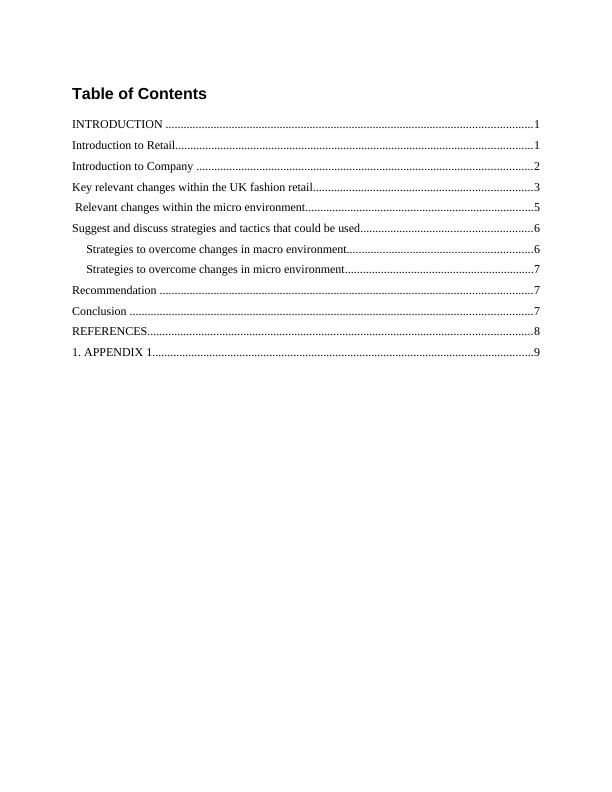 Retail Industry on  Matalan Assignment PDF_2