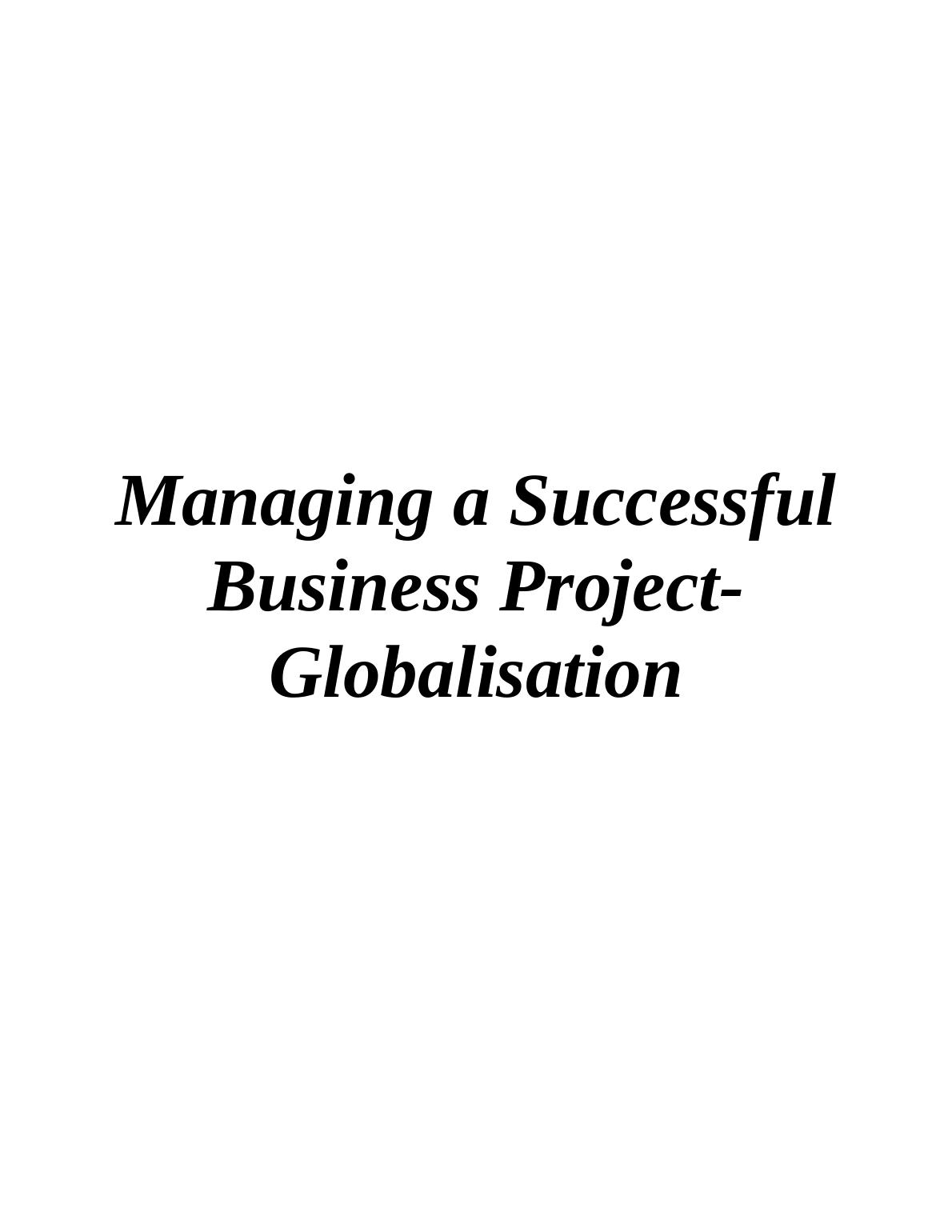 Managing a Successful Business Project   Assignment PDF_1