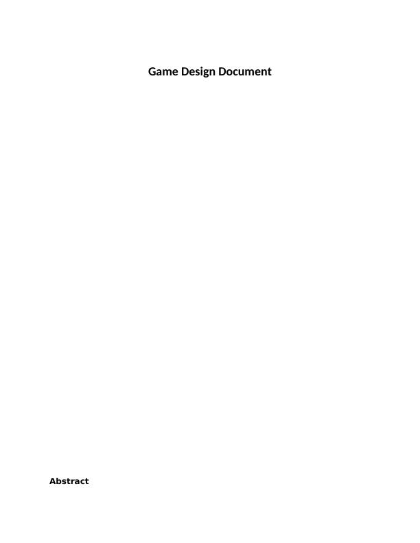 Game Design Development Assignment_1