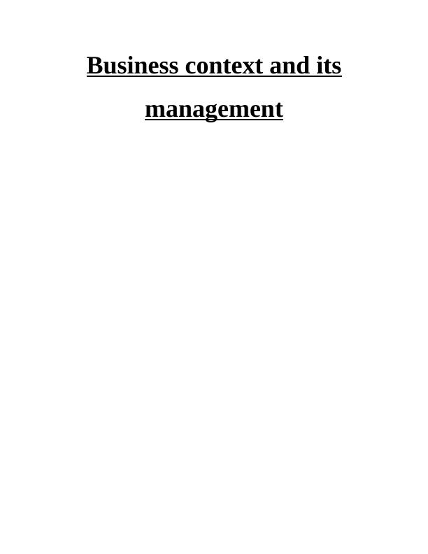 Business Context and its Management_1