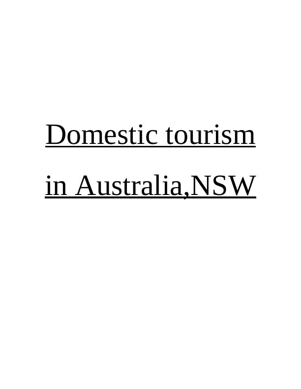 Domestic Tourism in Australia, NSW - PDF_1