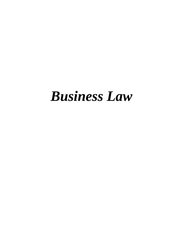 Business law  in UK - Assignment_1