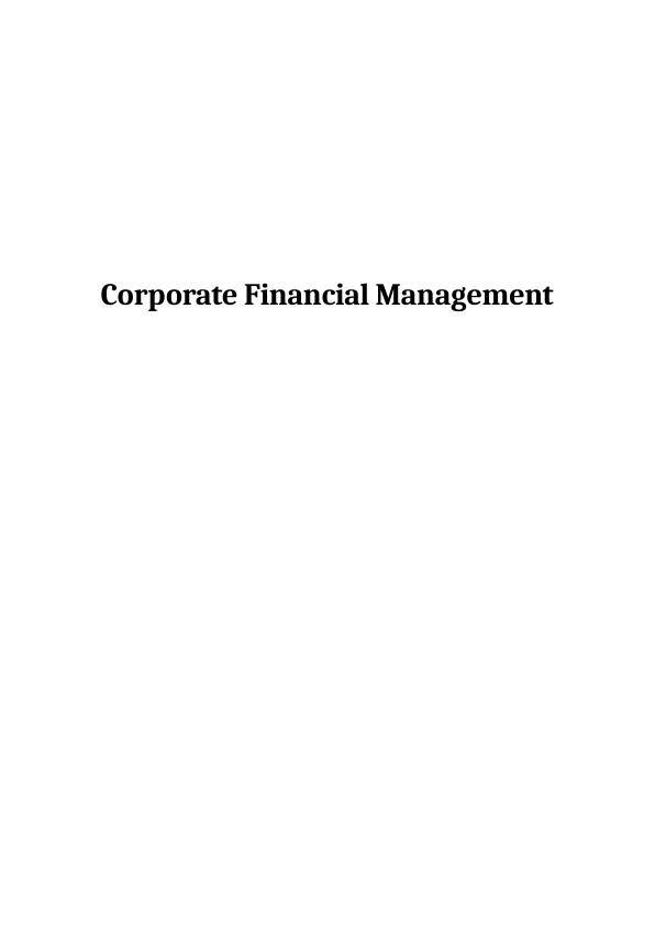 Corporate Financial Management Assignment_1