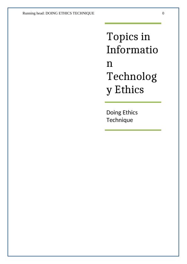 Doing Ethics Technique - Analysis_1