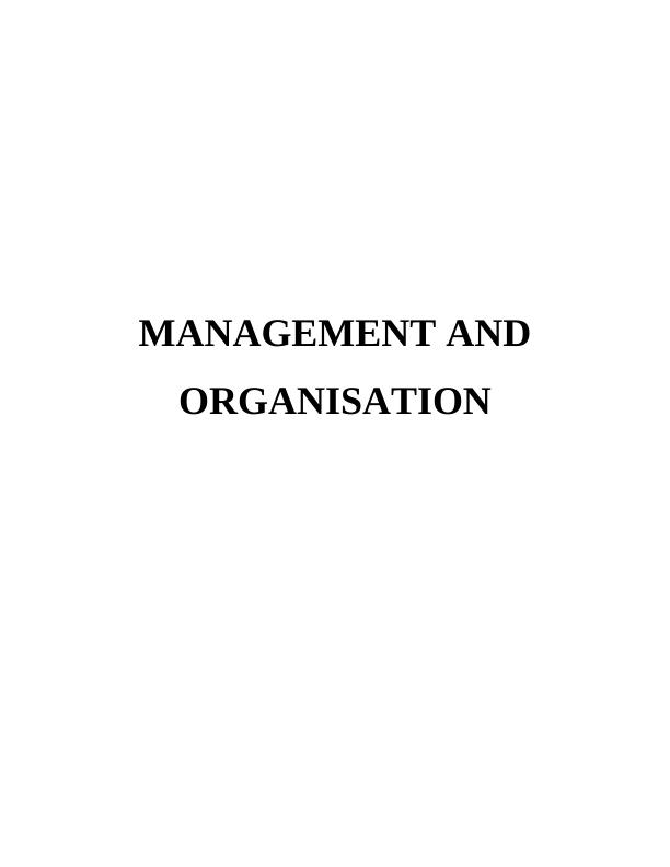 Leadership and Operational Organization Table of Contents_1