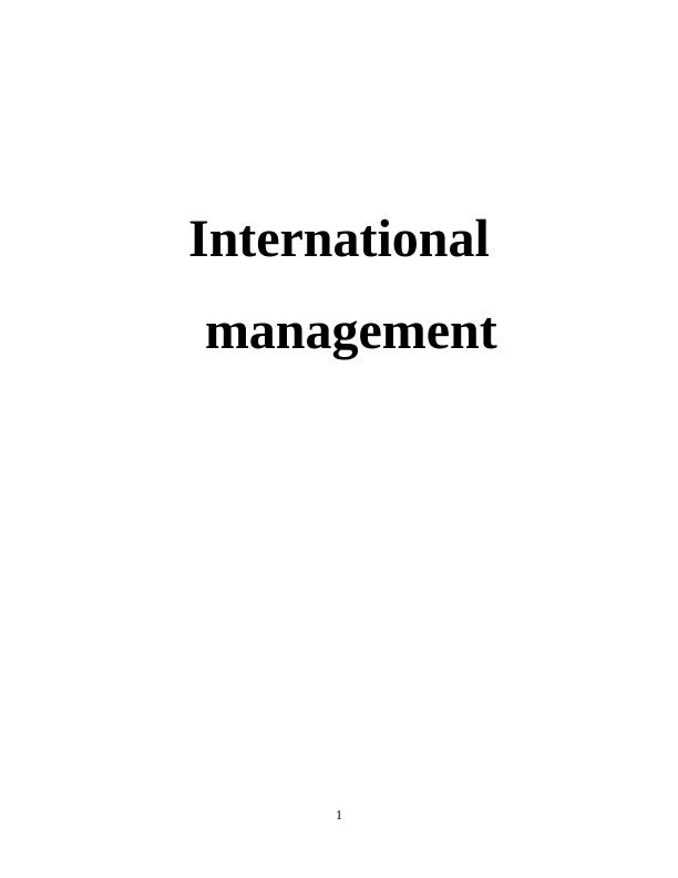 Role and Culture of International Management_1