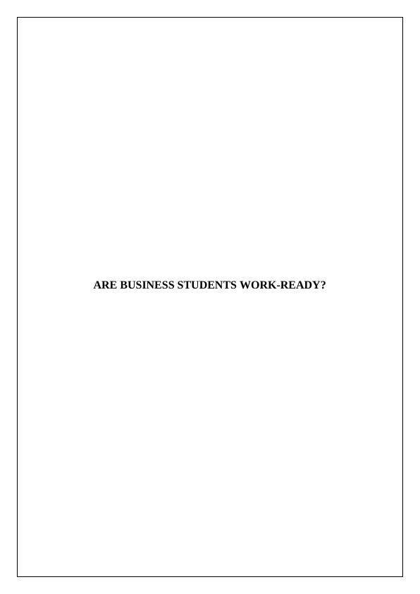 Are Business Students Work-ready? - Article_1