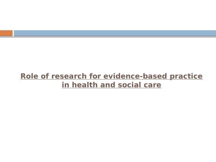 Importance of Evidence-Based Practice in Health & Social Care and Development of Research Proposal_2