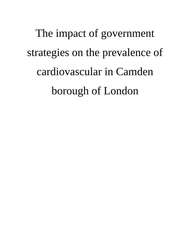 Project on Impact of Government Strategies on Prevalence of Cardiovascular_1