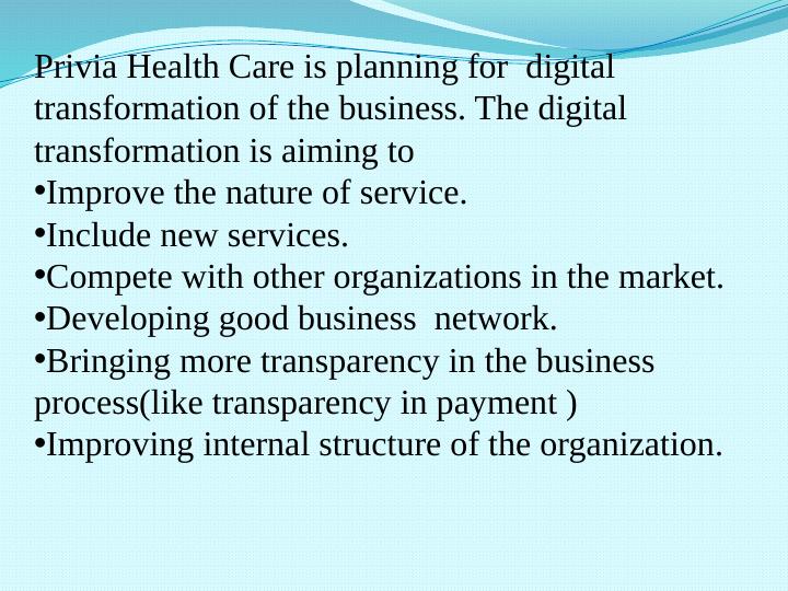 Digital Transformation in Privia Health Care - Assignment_3