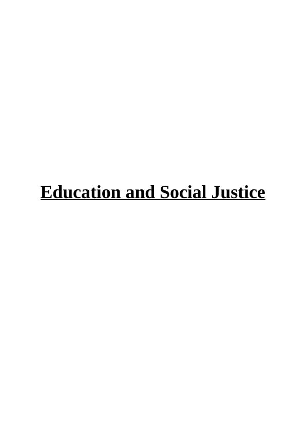 Education and Social Justice_1