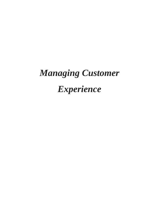 Unit 02: Managing Customer Experience_1