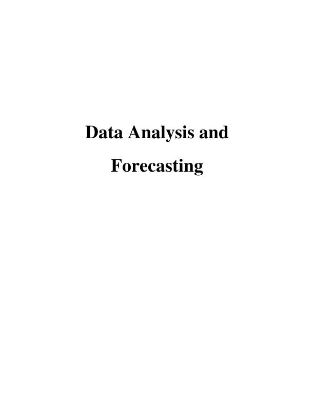 Data Analysis and Forecasting_1